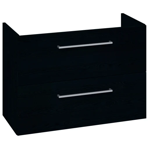 Dansani Mido+ servantskap med 2 skuffer, bredde: 80 cm, sort struktur
