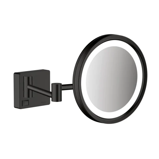 Hansgrohe AddStoris kosmetikkspeil, LED-lys, matt sort