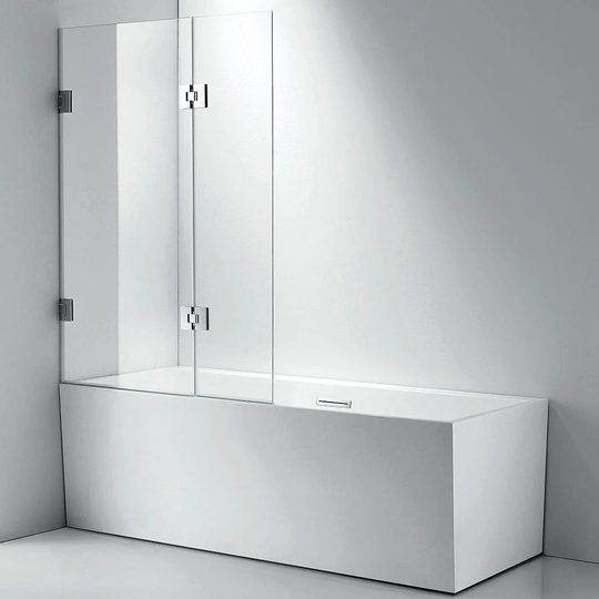 Sanipro Badekarvegg Style Duo 105 - 8mm Glass Krom / 105cm Klart