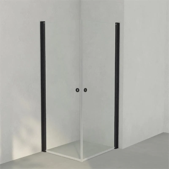 INR Iconic Nordic Rooms Dusjhjørne Linc Angel Original, Klart Glass, Timeless Glass Svart Matt / 80x90cm