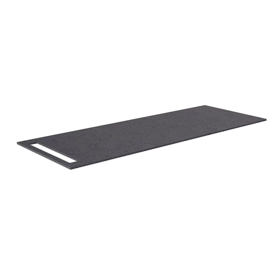 Korsbakken Benkeplate HPL med Håndkleholder Antrasitt / 1 Side 130cm