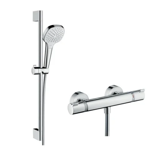 Hansgrohe Croma Select E Vario Dusjsett m/Termostat 65 cm, Krom/Hvit