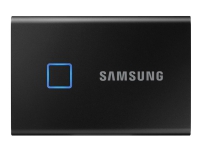 Samsung T7 Touch MU-PC1T0K - SSD - krypteret - 1 TB - ekstern (bærbar) - USB 3.2 Gen 2 (USB-C stikforbindelse) - 256-bit AES - sort