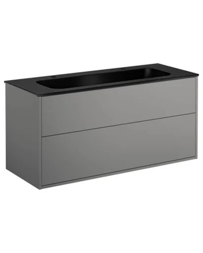 Gustavsberg Artic møbelpakke, 120x46,5 cm, grå/sort