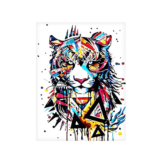 Lærredsplakat, Tiger - 60 x 75 cm
