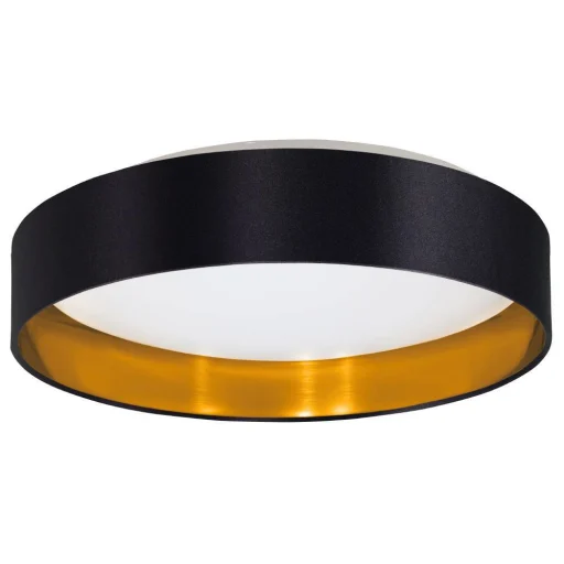 Maserlo 2 tak Ø380 sort/gull Led, 21,6W, 2500LM, 3000K