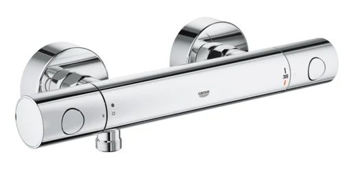 Grohe Grohtherm 800 Cosmopolitan dusjarmatur med termostat og rosetter, krom