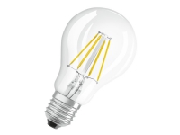 OSRAM PARATHOM - LED-filament-lyspære - form: A - klar finish - E27 - 4 W (tilsvarende 40 W) - klasse E - varmt hvidt lys - 2700 K