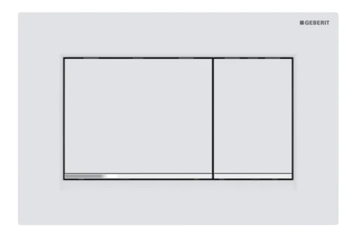 Geberit Sigma30 Betjeningsplate, Matt hvit/Forkrommet blank