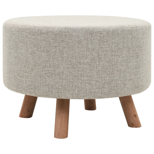 vidaXL taburet stof rund 56 x 40 cm beige