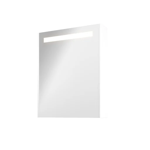 Sanibell Proline speilskab m/LED-belysning, 60x74cm, matt hvit paneler