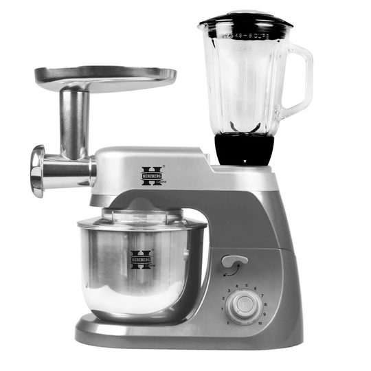 Køkkenmaskine med Kødkværn og Blender, 5 L - Grå