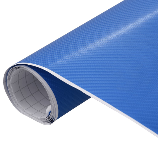 vidaXL bilfolie 100x150 cm 4D blå
