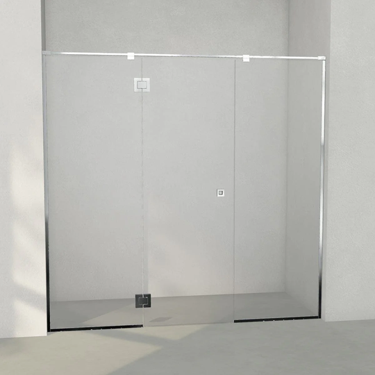 INR Iconic Nordic Rooms Dusjnisje ARC 7 Frame Måltilpasset Krom / Grått Glass