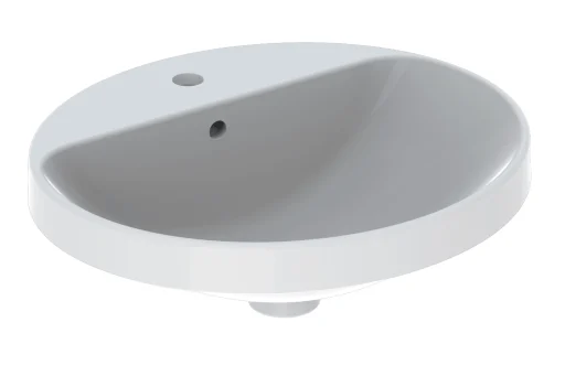 Geberit VariForm servant m/ tapphull & overløp, nedfelling, oval, 50x45 cm