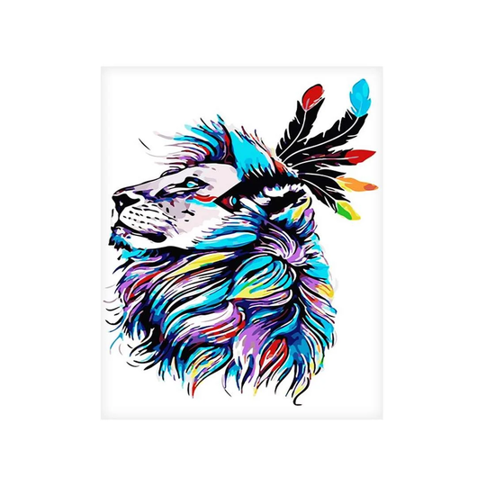 Lærredsplakat, Løve - 60 x 75 cm
