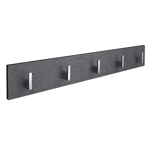 Korsbakken Hylle med Knagger Sort HPL Svart / 60cm