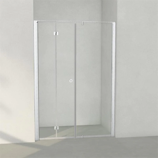 INR Iconic Nordic Rooms Dusjnisje Linc 4 Flex Måltilpasset Matt Aluminium / - Høyre Klart Glass