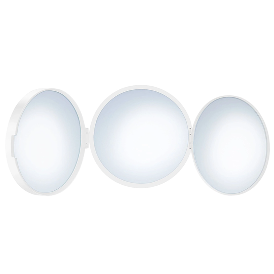 Smedbo 623 Reisespeil 3 Speilsider- Normal/5x/12x Hvit Matt