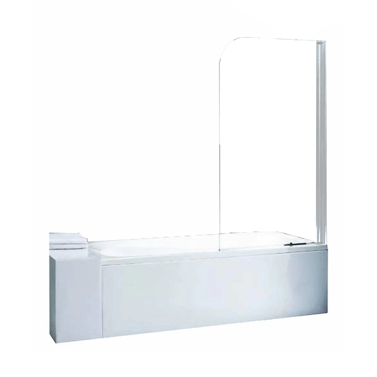 Alterna Mimas Badekarvegg L75xh130cm Krom / 75cm Klart Glass