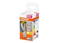 OSRAM LED STAR - LED-filament-lyspære - form: P45 - klar finish - E14 - 4 W (tilsvarende 34 W) - klasse F - varmt hvidt lys - 2700 K
