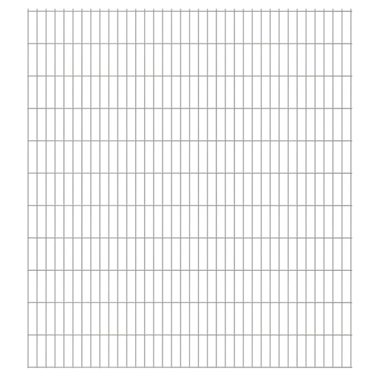 vidaXL havehegnspaneler 2D 2,008x2,23 m 20 m (total længde) sølvfarvet