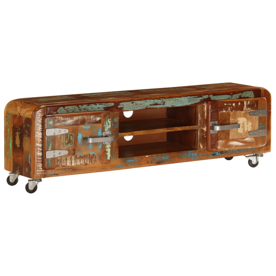 vidaXL tv-skab 120x30x36 cm massivt genbrugstræ