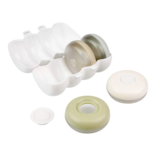 4x Rejsebeholder med Etui til Shampoo og Body Lotion