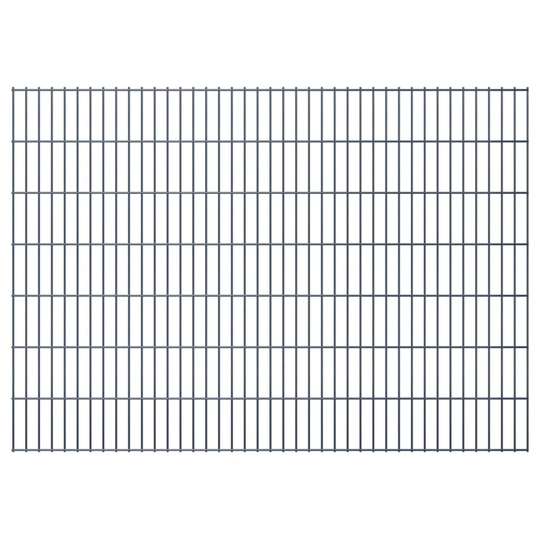 vidaXL havehegnspaneler 2D 2,008x1,43 m 22 m (total længde) grå