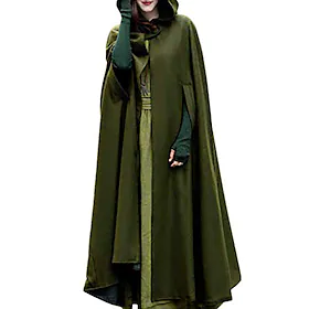 Dame Frakk Kappe / Kapper Jul Spesiell Leilighet Halloween Høst Vinter Lang Frakk Løstsittende Vindtett Stilfull Gammeldags stil Elegant og moderne Jakker Erme