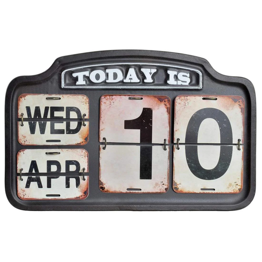 Retro kalender i metal