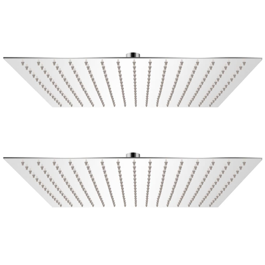vidaXL brusehoveder rainshower-funktion 2 stk. rustfrit stål 40 x 40 cm