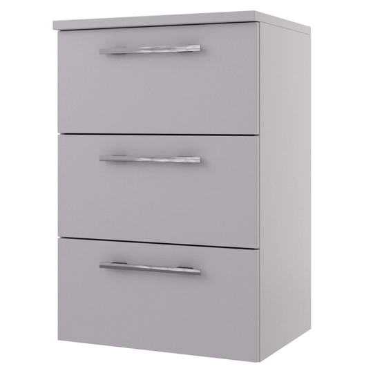 Linn Bad Ingrid Sideskap (Kommode) Grå Matt / 60cm 3 Skuffer