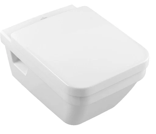Villeroy & Boch Architectura vegghengt toalett m/toalettsete & ceramicplus, hvit