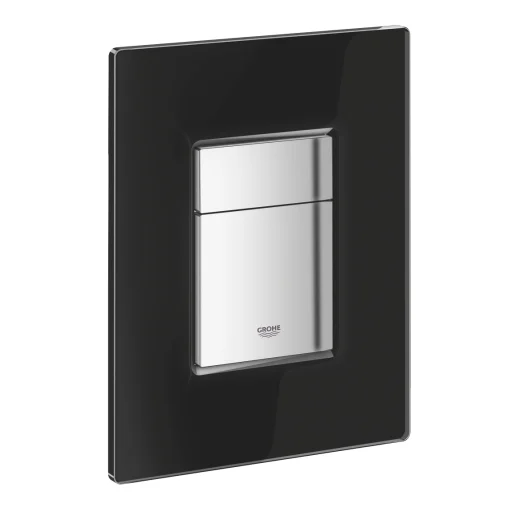 Grohe Skate Cosmopolitan betjeningsplate, stor, sort glass/krom