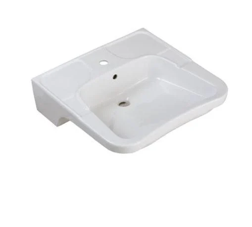 Ifö handicap-Servant 60x58 cm m/Armaturhull m/Overløp