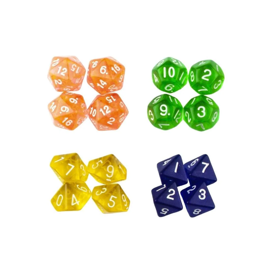 16-pak terninger til Dungeons and Dragons