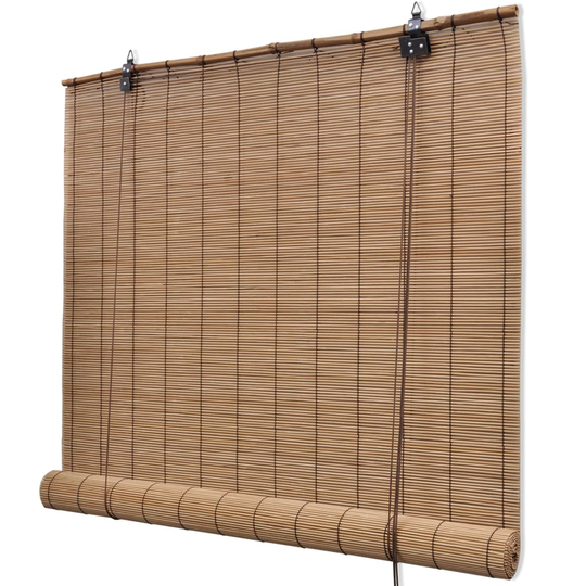 vidaXL rullegardin bambus 140 x 220 cm brun
