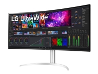 LG 40WP95C-W - LED-skærm - kurvet - 39.7 - 5120 x 2160 5K2K UltraWide @ 60 Hz - Nano IPS - 300 cd/m² - 1000:1 - HDR10 - 5 ms - 2xHDMI, DisplayPort, USB-C, Thunderbolt 4 - højtalere