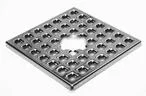 Overrist 136x136mm m/hull i midten