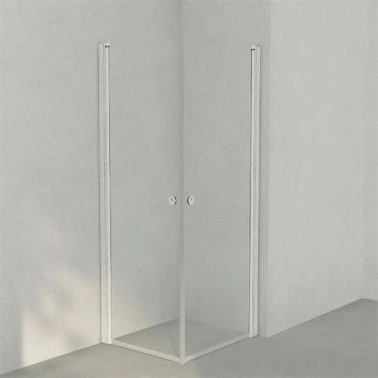 INR Iconic Nordic Rooms Dusjhjørne Linc Angel Original, Klart Glass, Timeless Glass Hvit Matt / 70x80cm