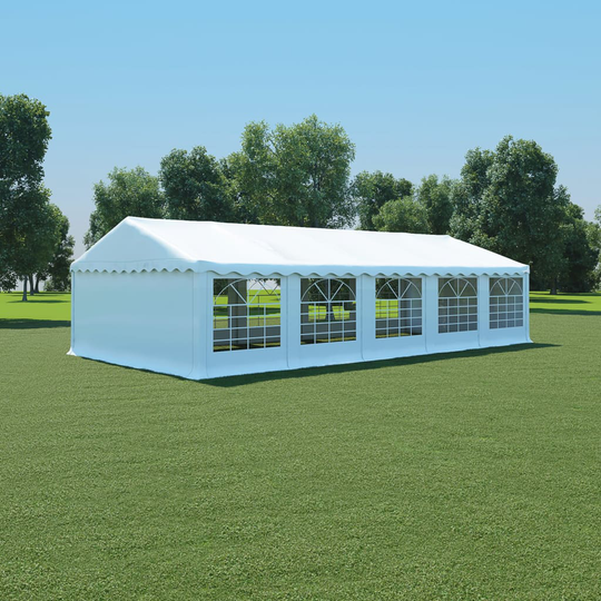 vidaXL havetelt PVC 5 x 10 m hvid