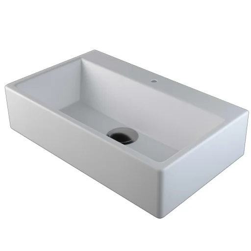 Lavabo Boxo 1080 slim servant, 50 cm, matt hvit