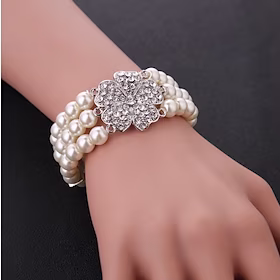 Den store Gatsby Årgang De livlige 20-årene 1920-tallet Cosplay-tilbehør Dame Flerlag Kostume Vintage Armbånd Årgang Cosplay Fest Skoleball Ermeløs Armbånd / R