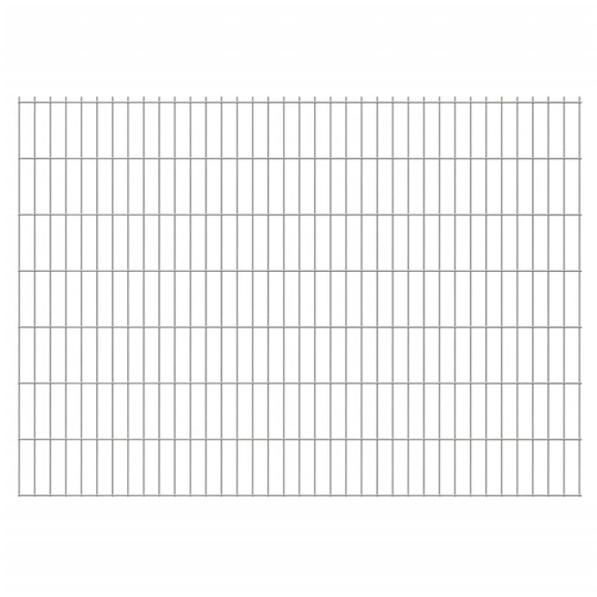 vidaXL havehegnspaneler 2D 2,008x1,43 m 18 m (total længde) sølvfarvet