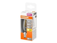 OSRAM - LED-filament-lyspære - form: ministearinlys - klar finish - E14 - 4 W (tilsvarende 40 W) - klasse E - varmt hvidt lys - 2700 K