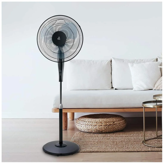 Gulvventilator, 40 W - Sort