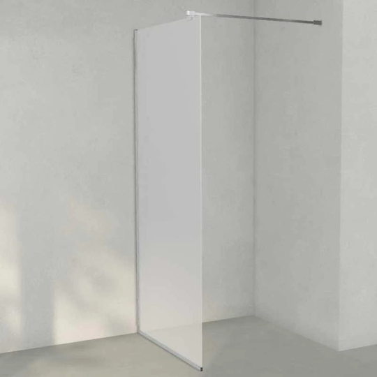 INR Iconic Nordic Rooms Dusjvegg ARC 20 Frame Måltilpasset Krom / Opal Frostet Glass