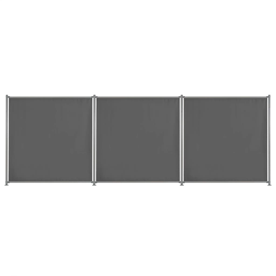 vidaXL hegnspanel 3 stk. stof 540 x 180 cm antracitgrå