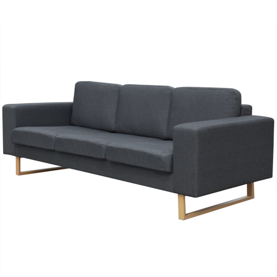 vidaXL 3-personers sofa i stof, mørkegrå